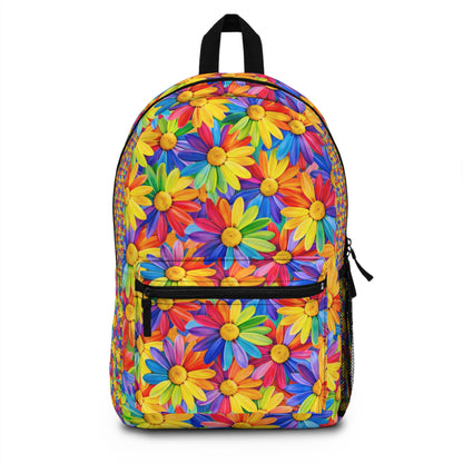Colorful Daisy Backpack – Vibrant Floral School & Everyday Bag