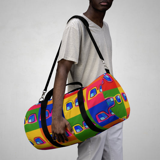 Retro Sunglasses Pattern Duffel Bag — Colorful Travel & Gym Bag