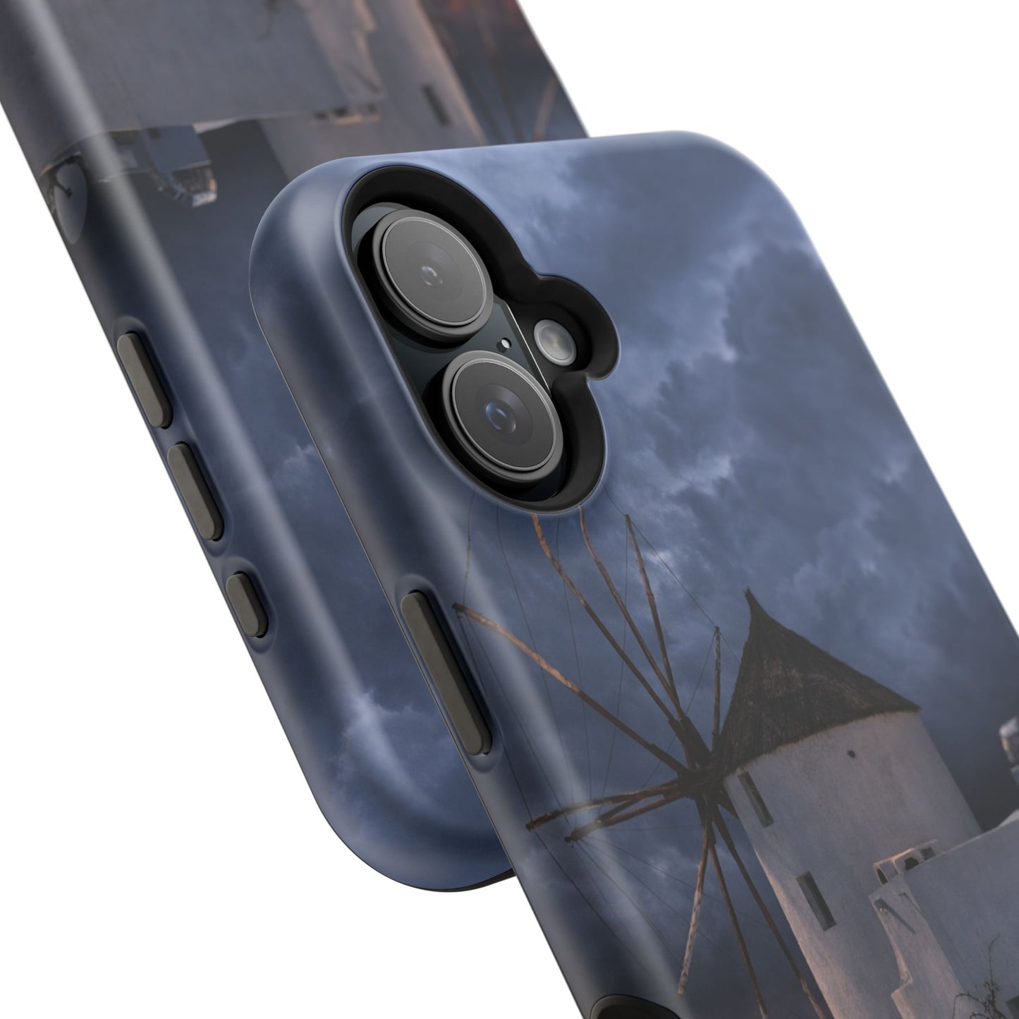 Santorini Windmill Sunset phone case | Magnetic impact-resistant case Greek Island Travel Gift