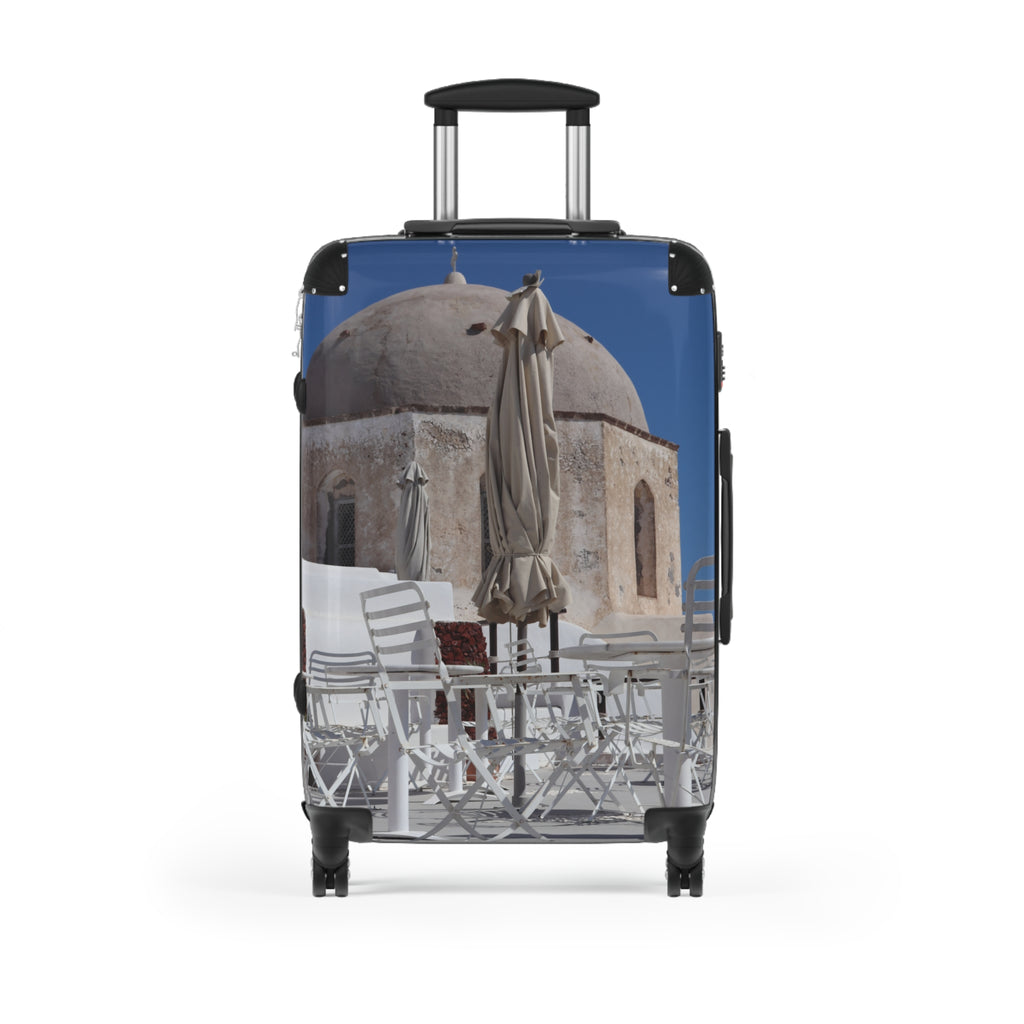 Empty Cafe Suitcase - Ghost Dome Oia Luggage | My Original Photo