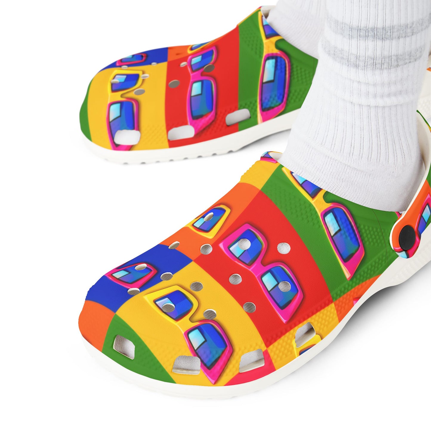 Colorful Retro Cassette Pattern EVA Clogs