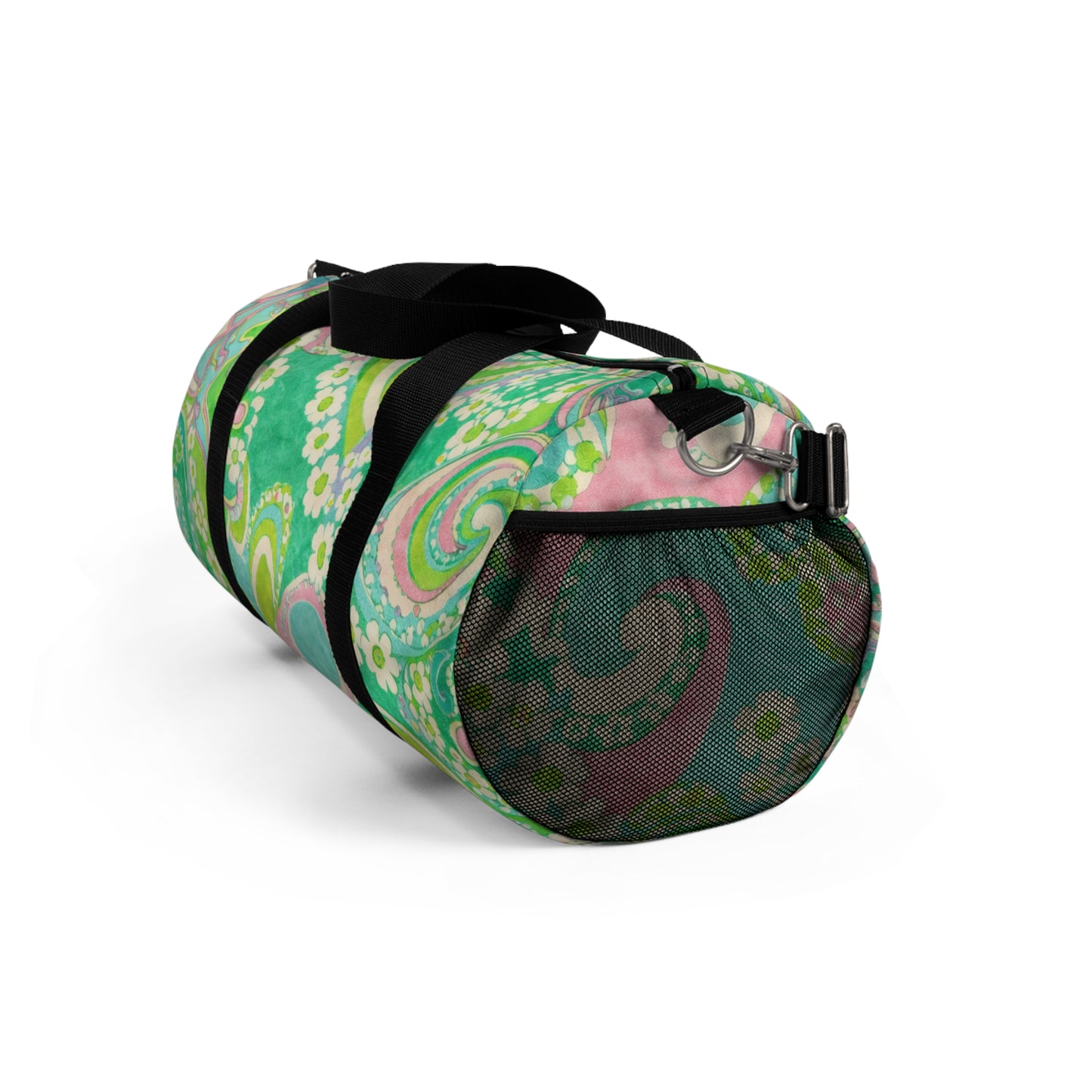 Green Paisley Duffel Bag – Floral Retro Travel Gym Bag