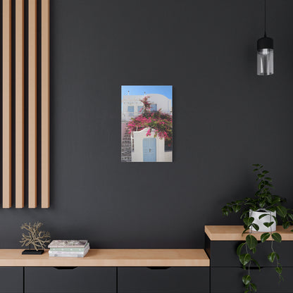 Santorini Bougainvillea Matte Canvas