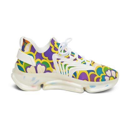 Retro Floral Pattern Sneakers | Women's Mesh Sneakers