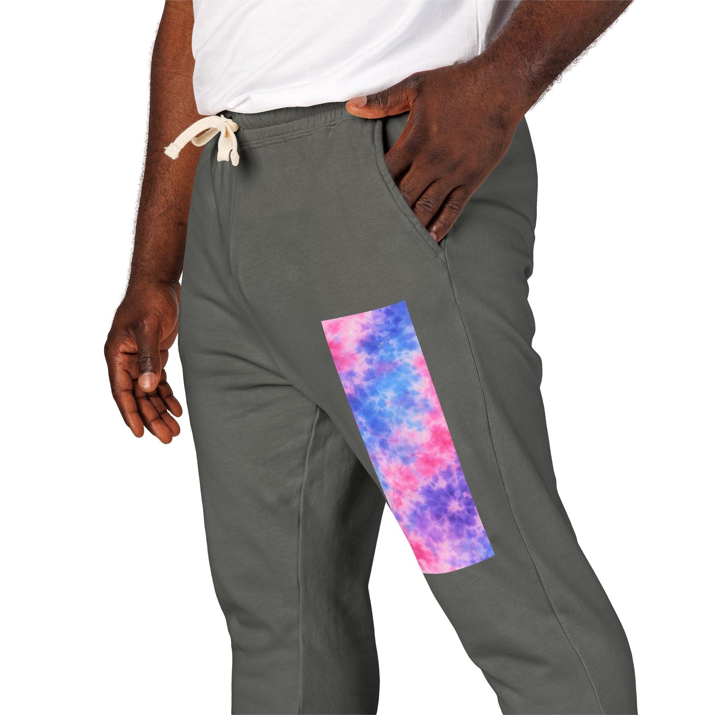 Tie-Dye Patch Sweatpants — Colorful Retro Lounge Joggers