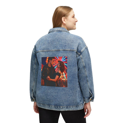Grease Vibes Denim Jacket — Retro Hollywood Glamour Neon Fairground Apparel