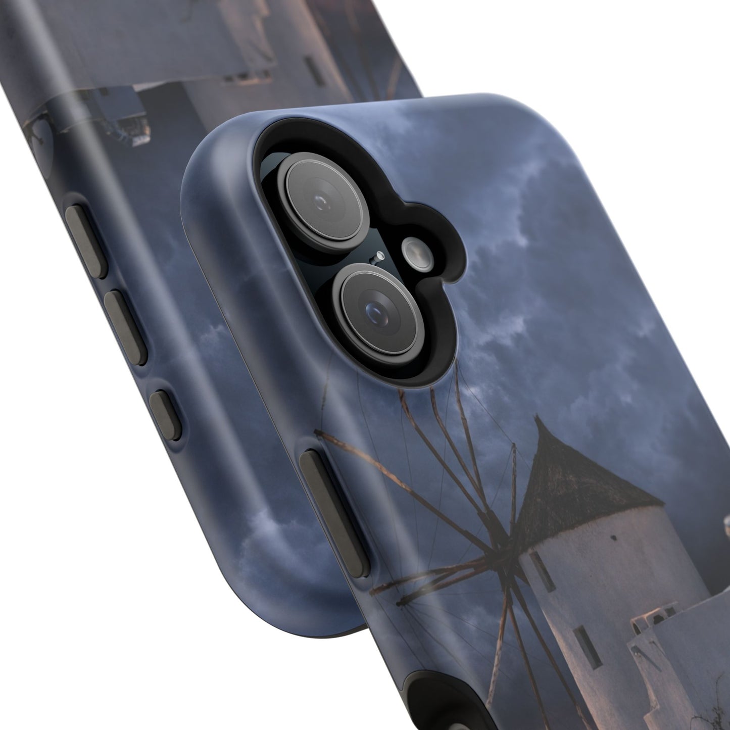 Santorini Windmill Sunset phone case | Magnetic impact-resistant case Greek Island Travel Gift