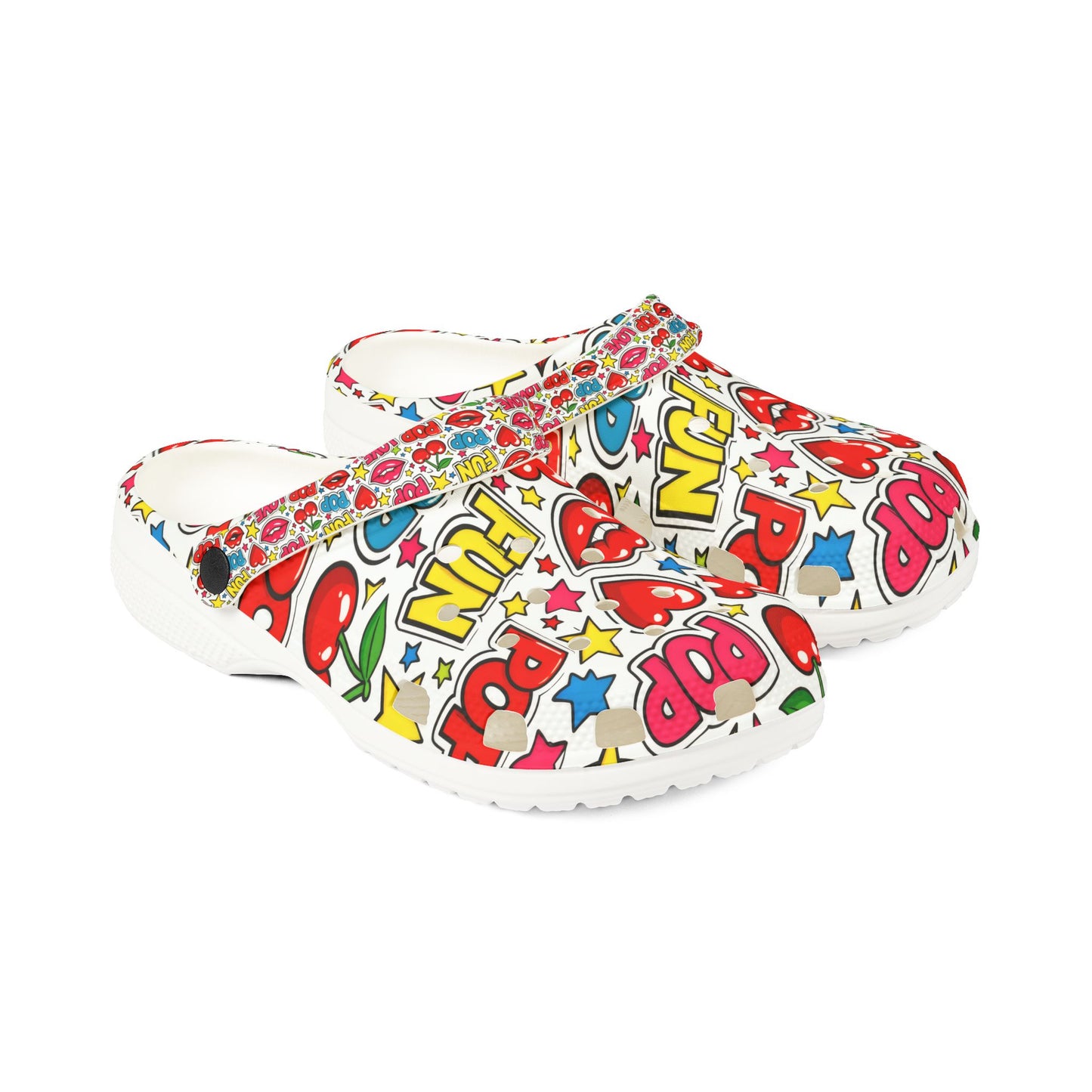 Pop Art Fun EVA Foam Clogs – Colorful Graphic Slip-On Shoes