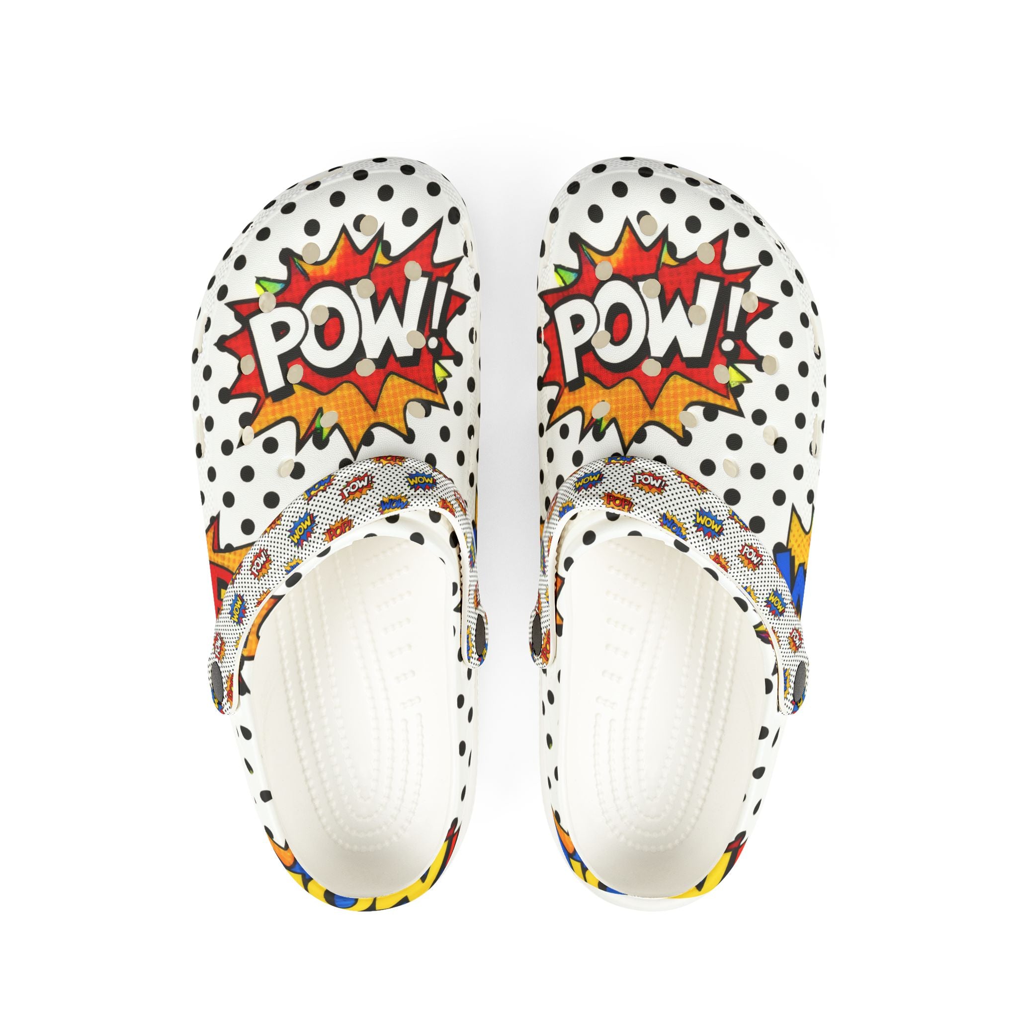 Comic POW Polka Dot Clogs