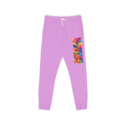 Floral Psychedelic Joggers — Colorful Side Panel Sweatpants