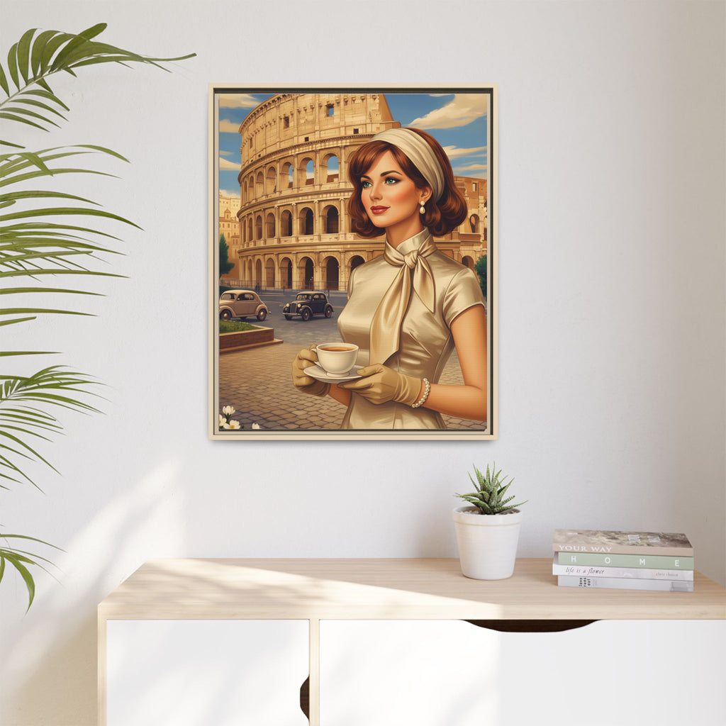 The Roman Rose Framed Canvas