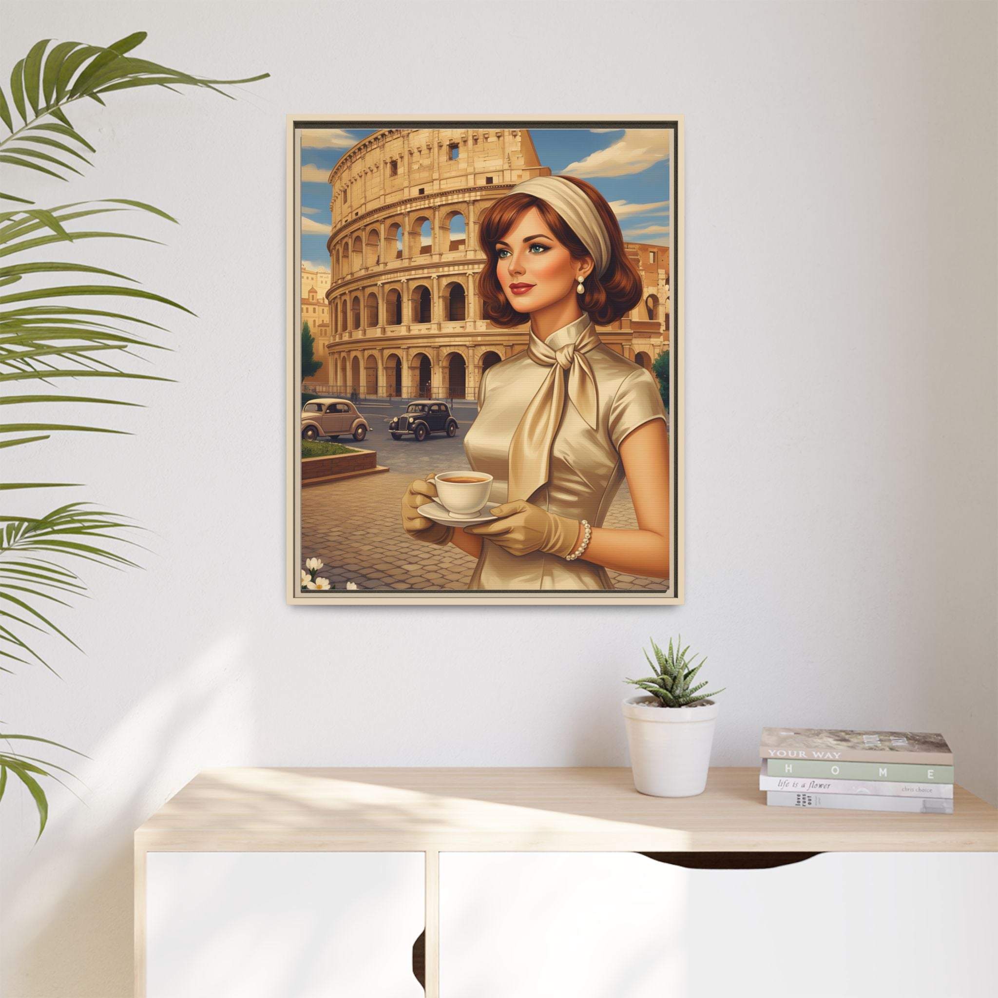 The Roman Rose Framed Canvas