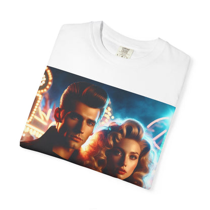 Summer Nights Cinema Tee — Vintage 1950s Carnival Romance Graphic T-Shirt