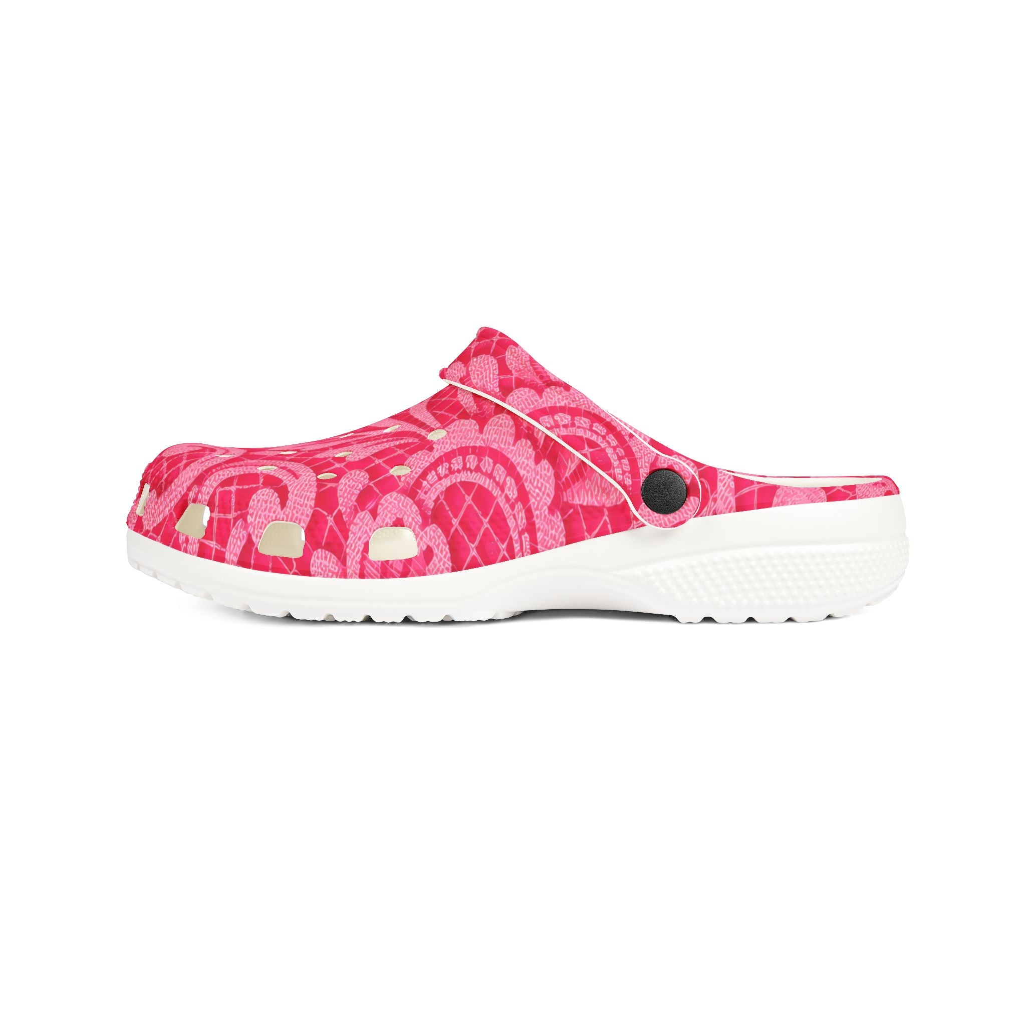Pink Paisley Lace Clogs