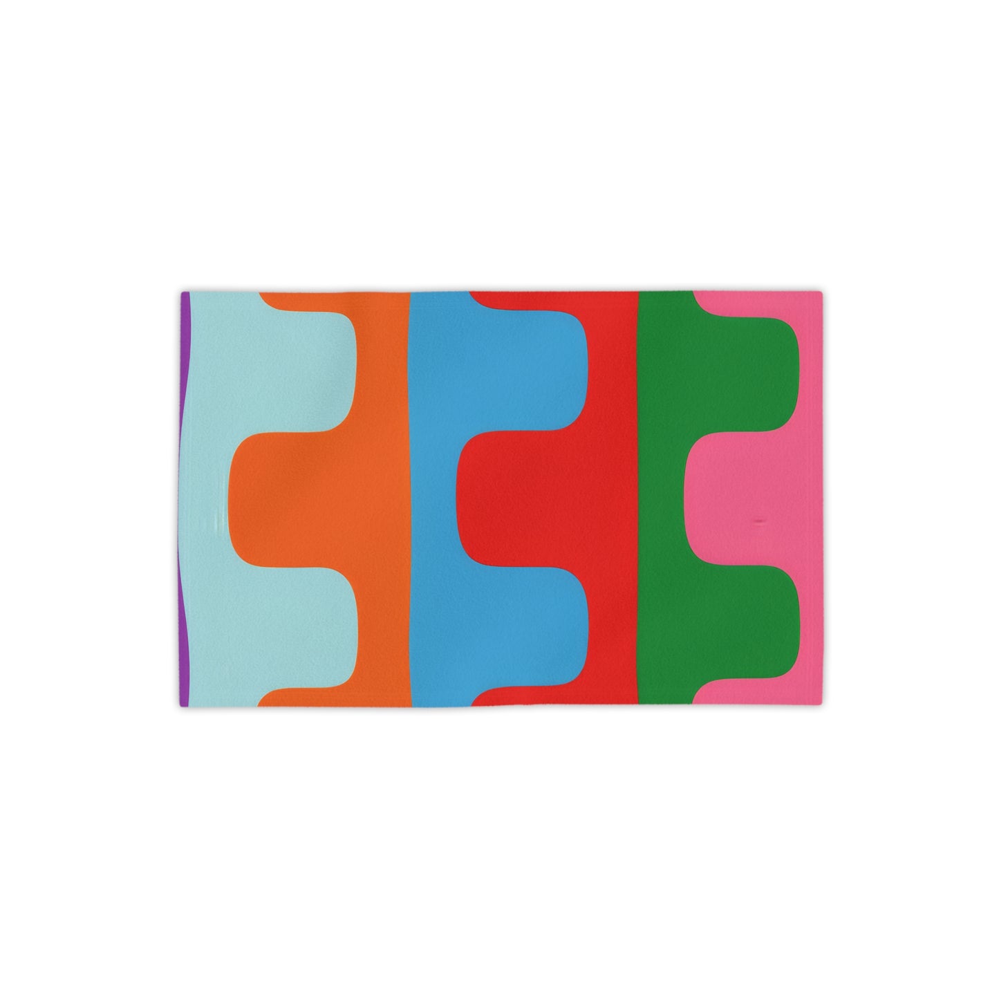 Colorwave Abstract Beach Towel — Bright Retro Geometric Stripes