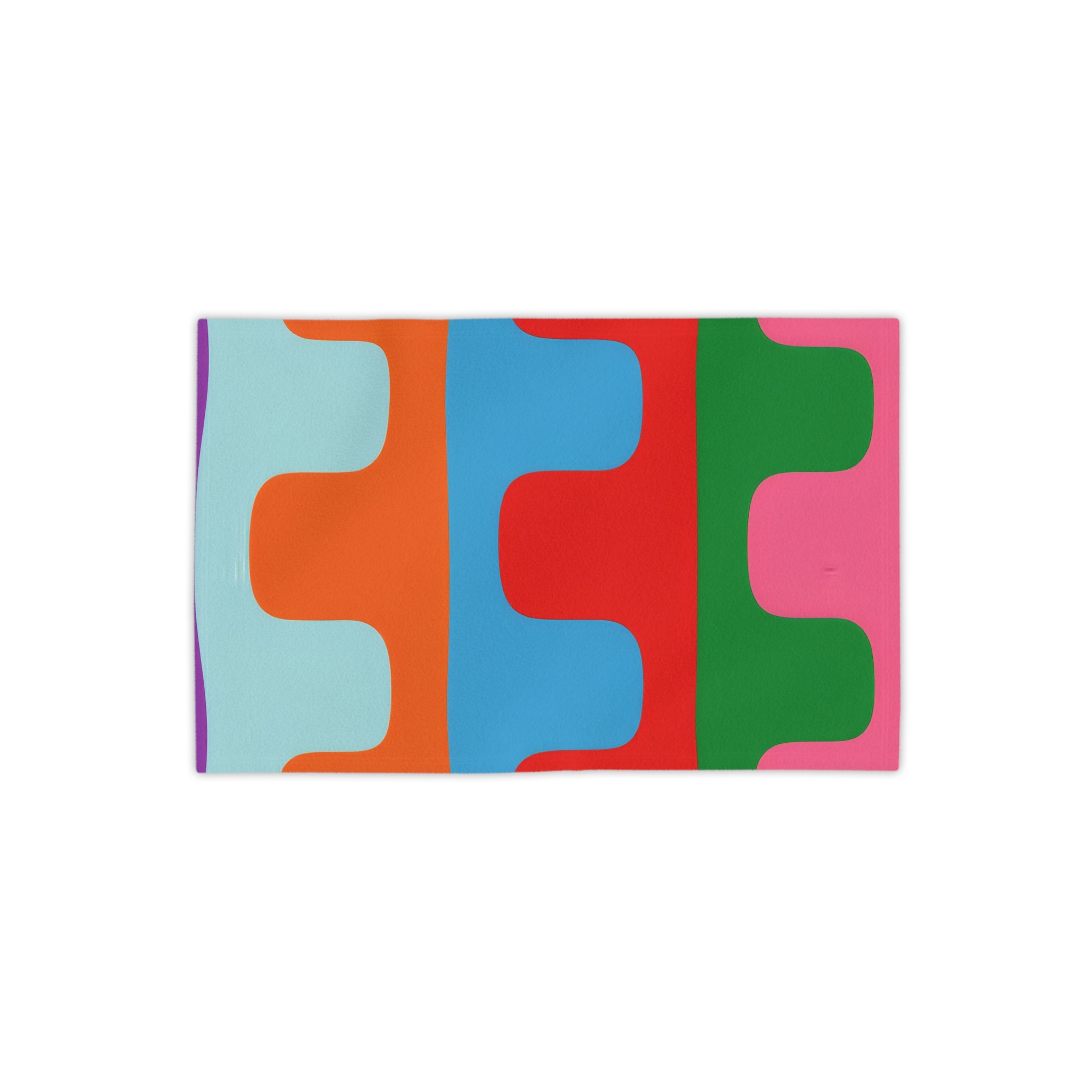 Color Block Pop - Retro Abstract Beach Towel
