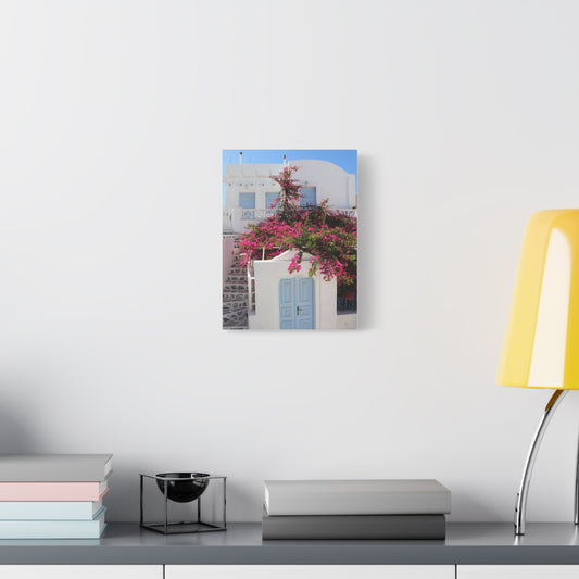Santorini Bougainvillea Matte Canvas