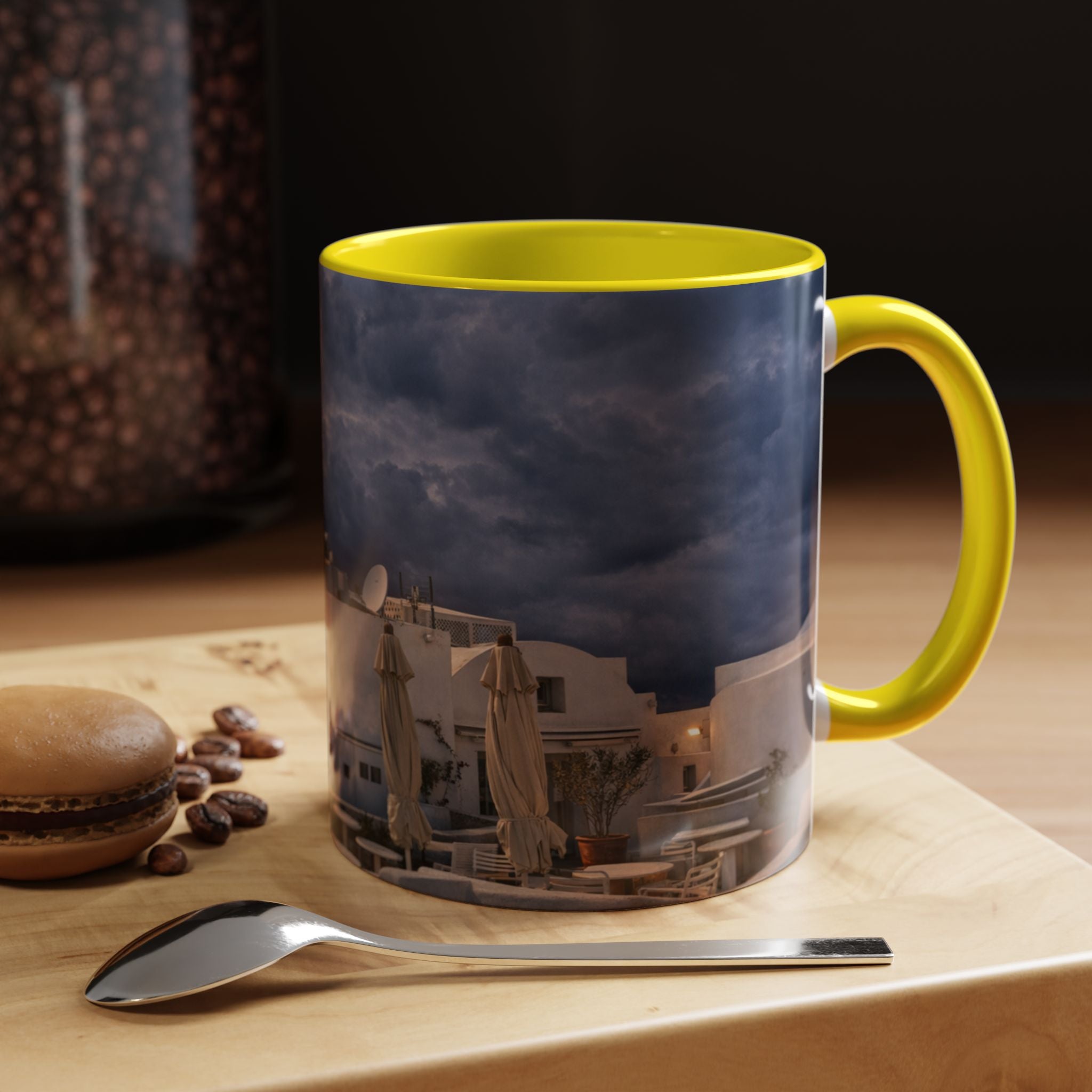 Oia at Dusk - Santorini Windmill Mug