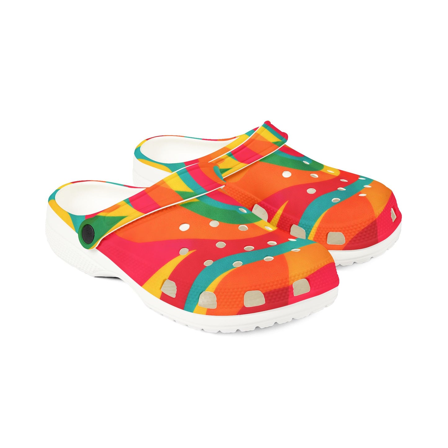Colorful Swirl EVA Clogs — Psychedelic Comfort Slip-Ons