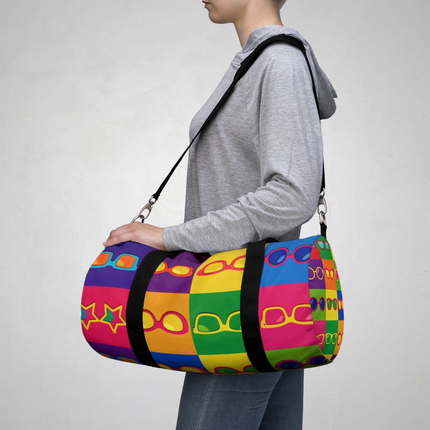 Colorful Retro Sunglasses Duffel Bag – Pop Art Travel Tote