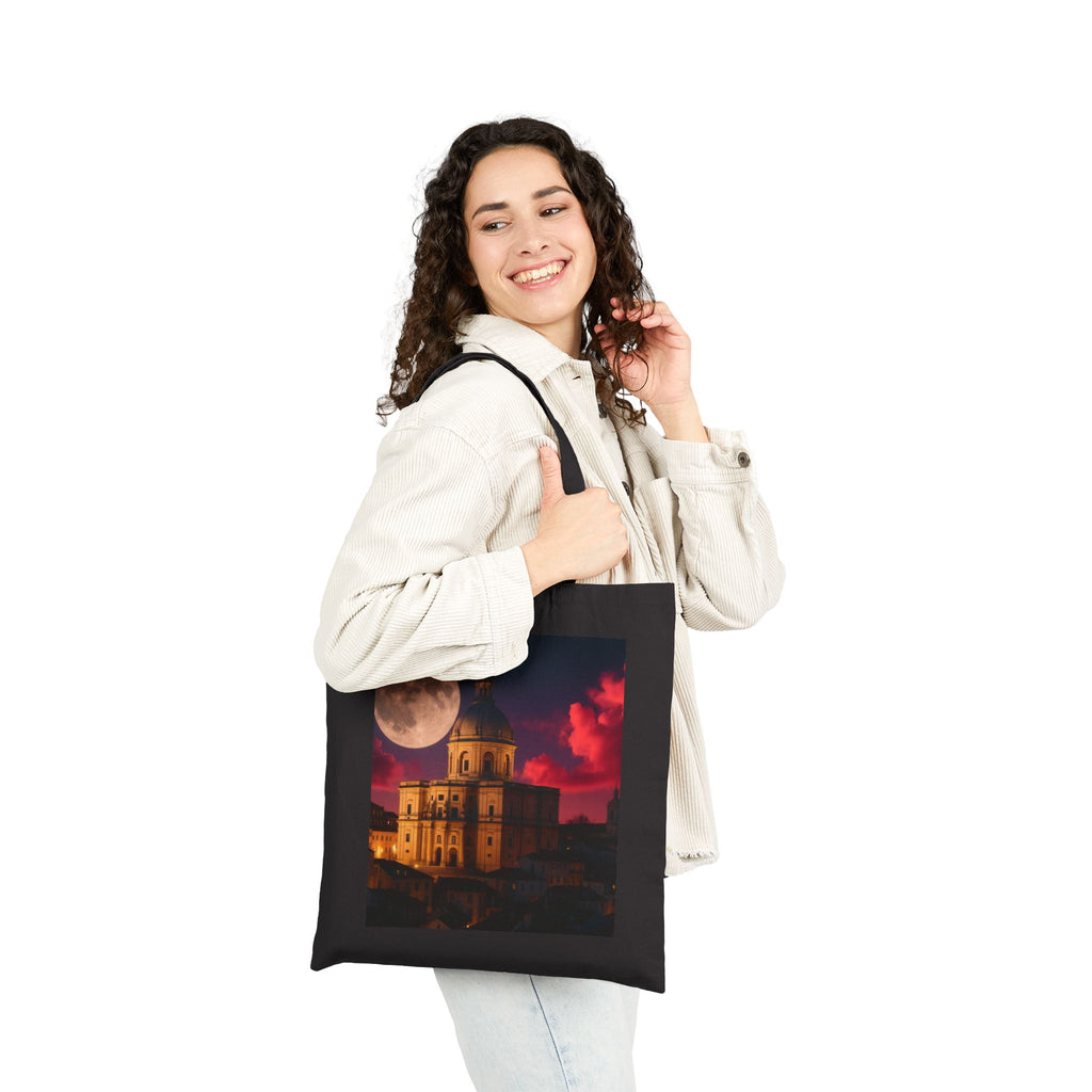 Moonlit Cathedral Canvas Tote Bag