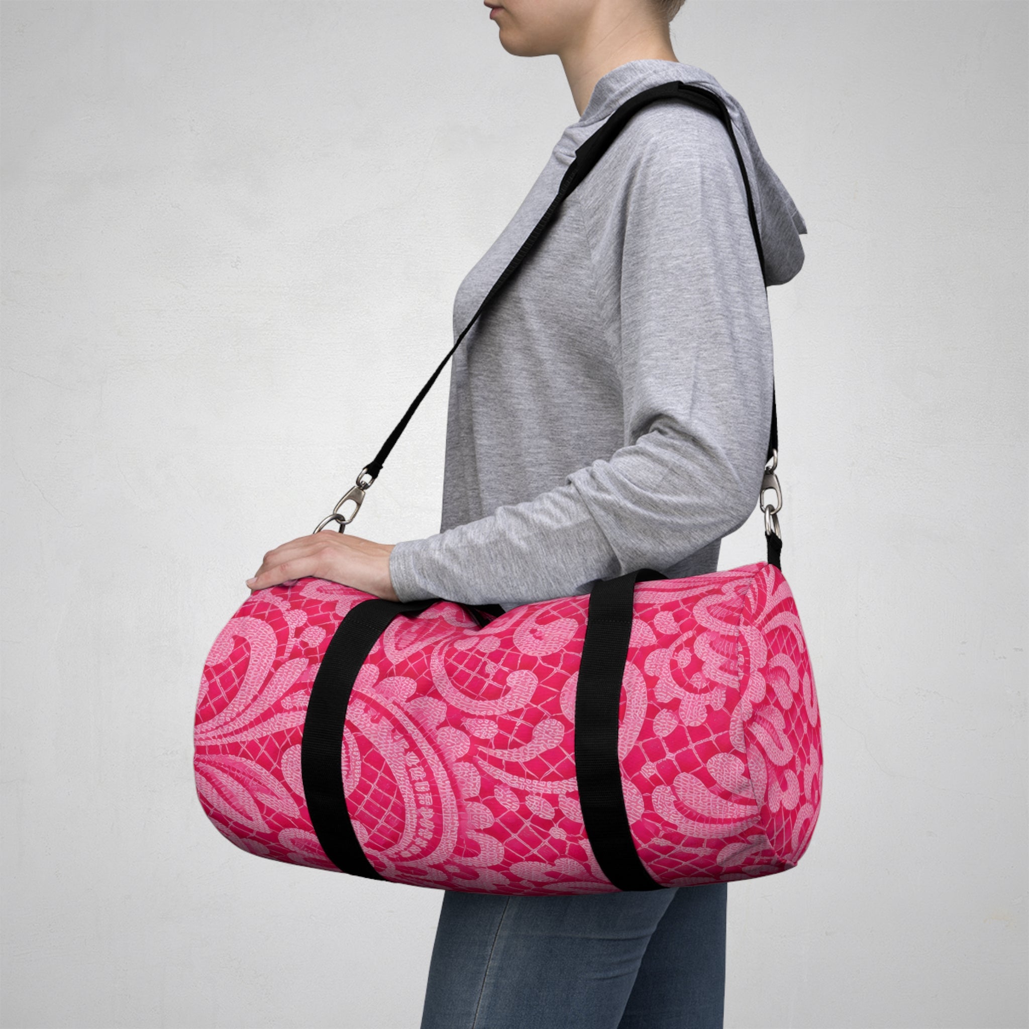 Pink Lace Duffel Bag