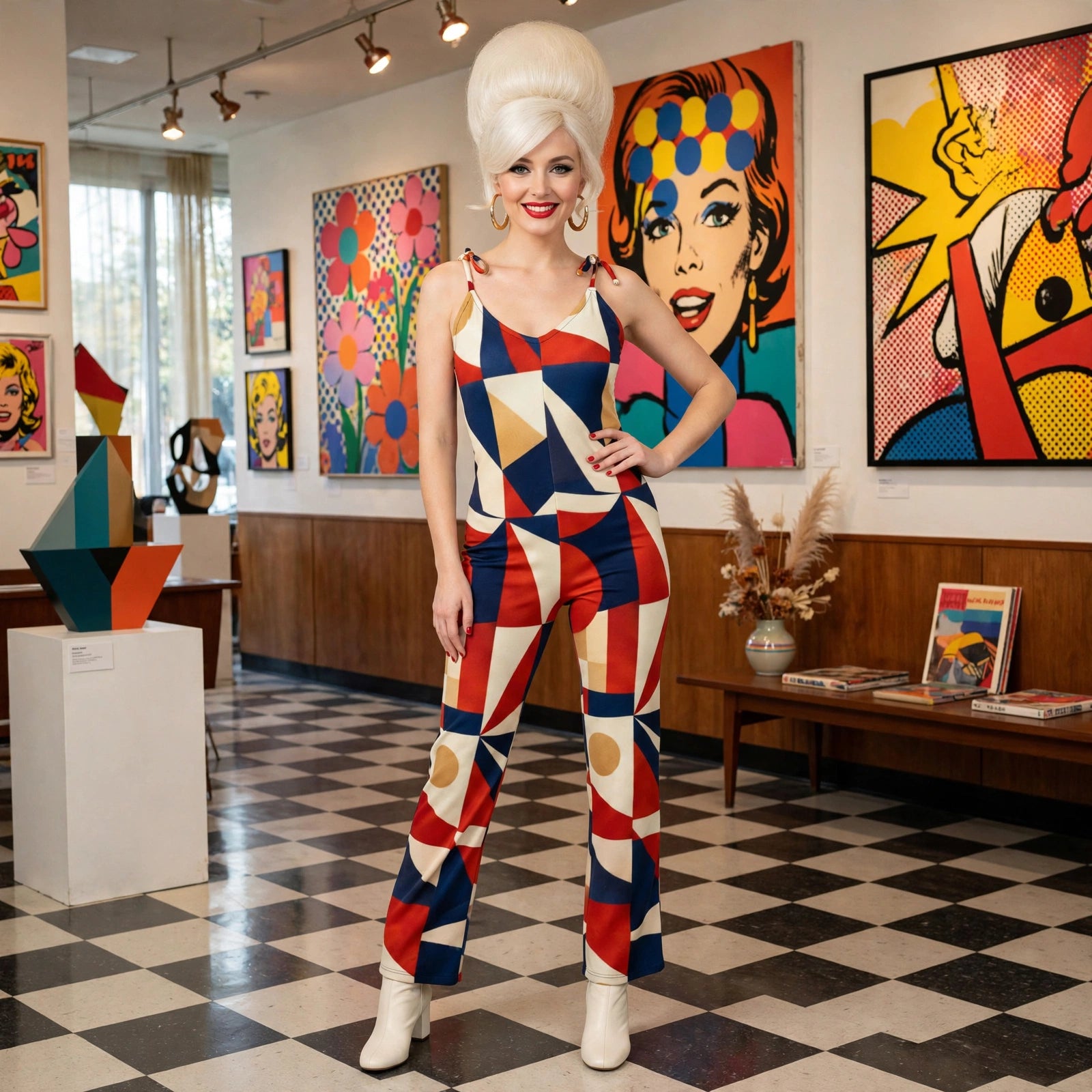 Geo Mod - 60s Op Art Jumpsuit