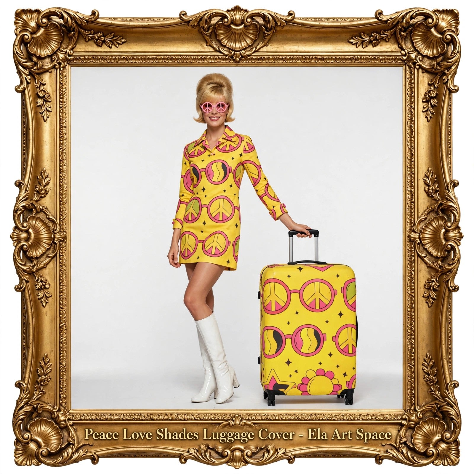Peace Love Shades Luggage Cover
