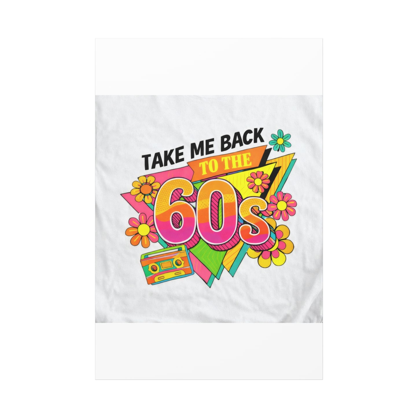 Take Me Back to the 60s Canvas — Retro Pop Art Matte Stretched Wall Art