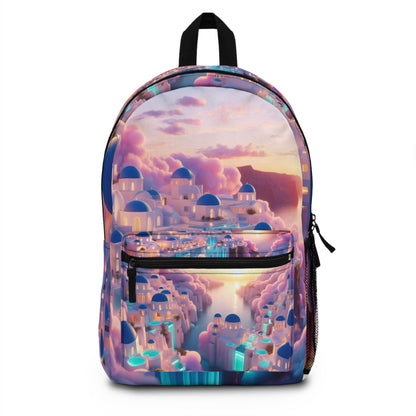 Dreamscape Sunset Backpack — Fantasy Cloud City Travel Bag
