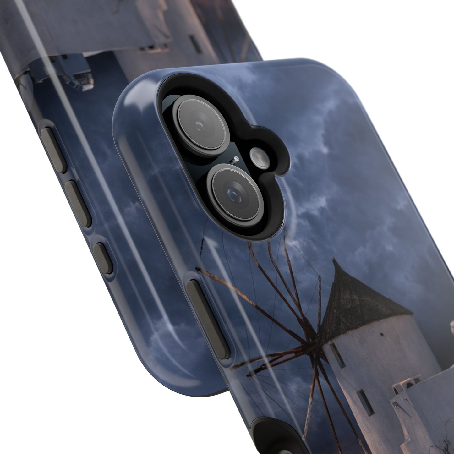 Santorini Windmill Sunset phone case | Magnetic impact-resistant case Greek Island Travel Gift