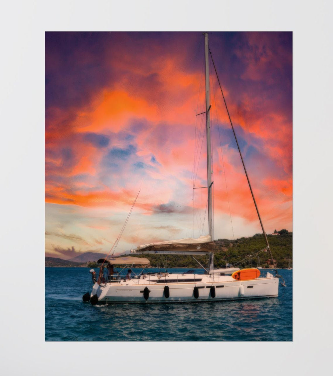 Athenian Yachts - Ionian Dusk Antipaxos Print