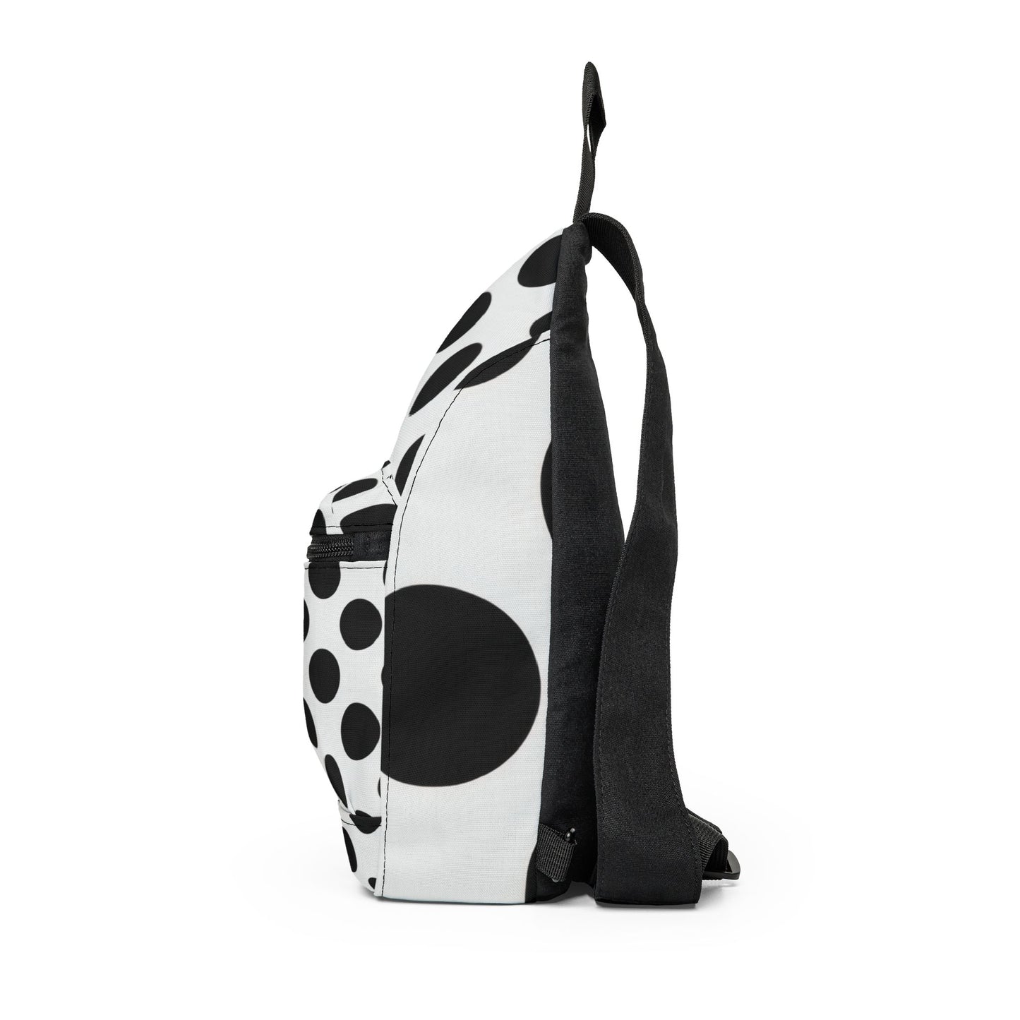 Polka Dot Sling Bag – Black & White Retro Crossbody
