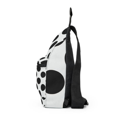 Polka Dot Sling Bag – Black & White Retro Dot Crossbody
