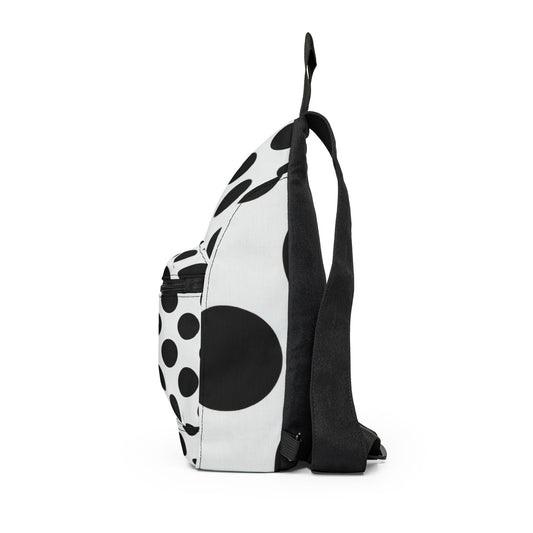 Polka Dot Sling Bag – Black & White Retro Dot Crossbody
