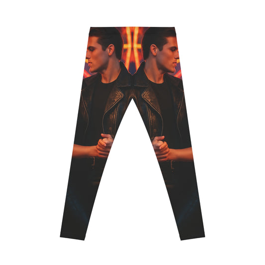 Summer Nights Aesthetic Leggings — Vintage 1950s Carnival Romance AOP Yoga Pants