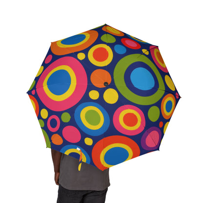 Colorful Retro Circles Foldable Umbrella