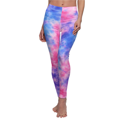Tie-Dye Pastel Leggings — Women's Casual All-Over Print Yoga & Everyday Leggings