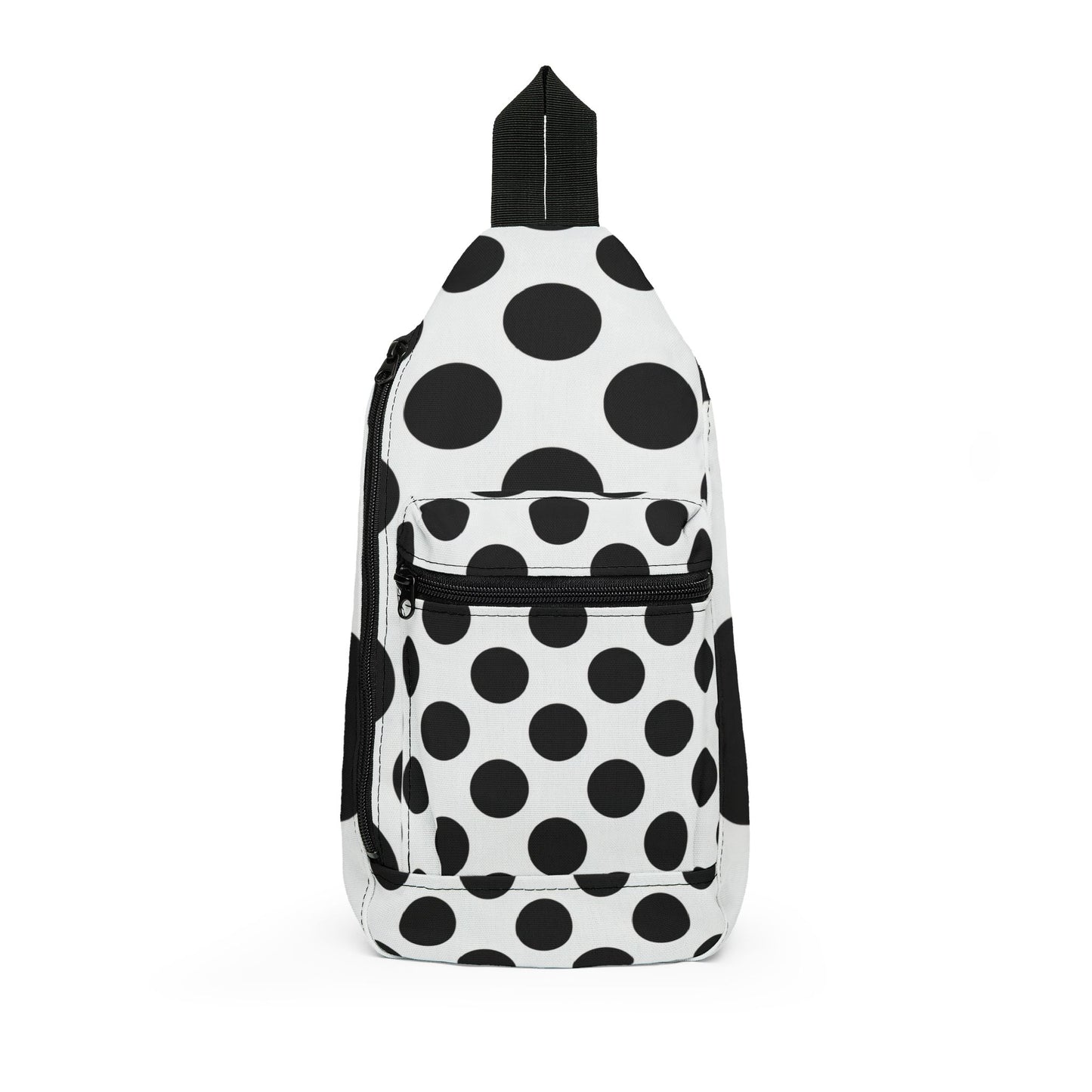 Polka Dot Sling Bag – Black & White Retro Crossbody