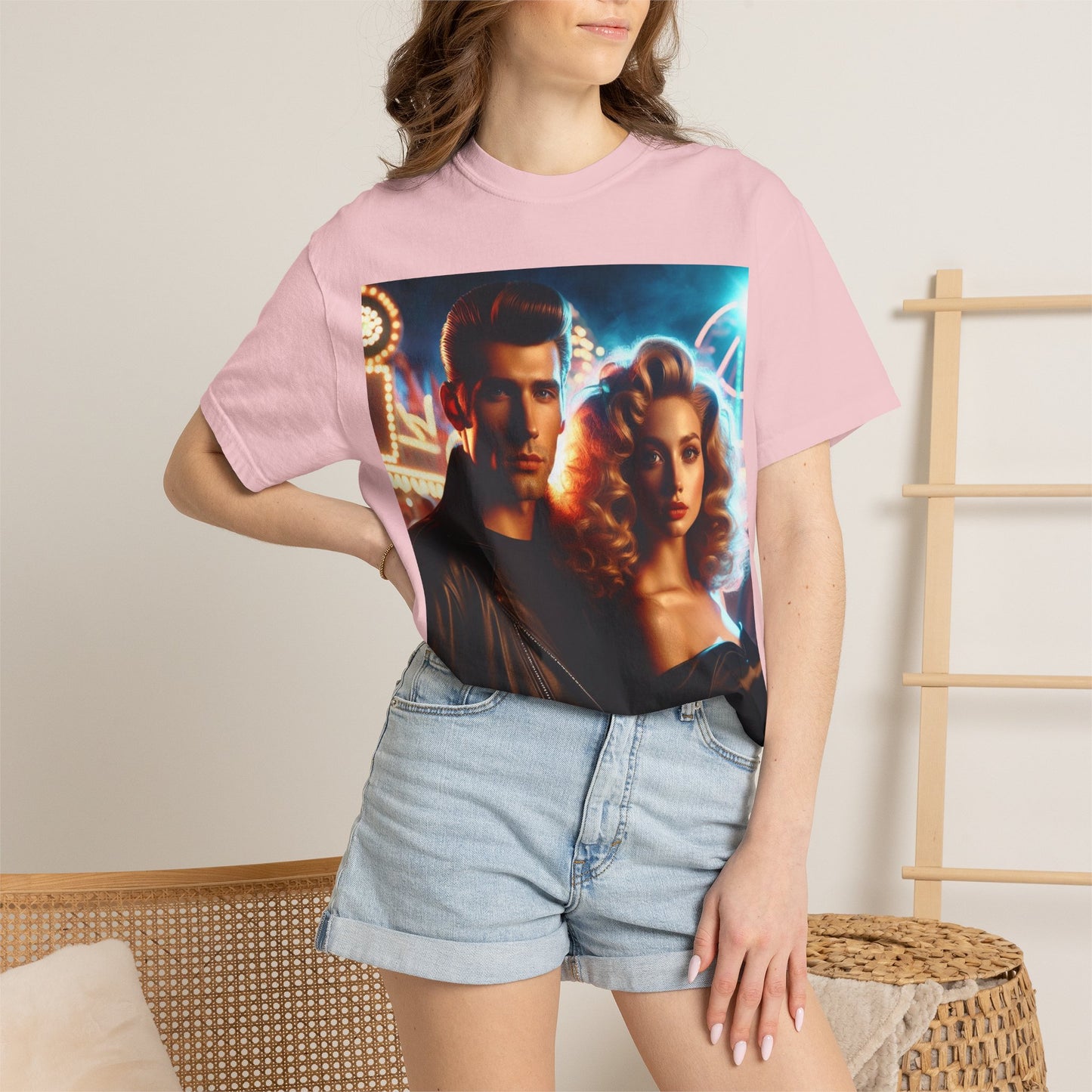 Summer Nights Cinema Tee — Vintage 1950s Carnival Romance Graphic T-Shirt
