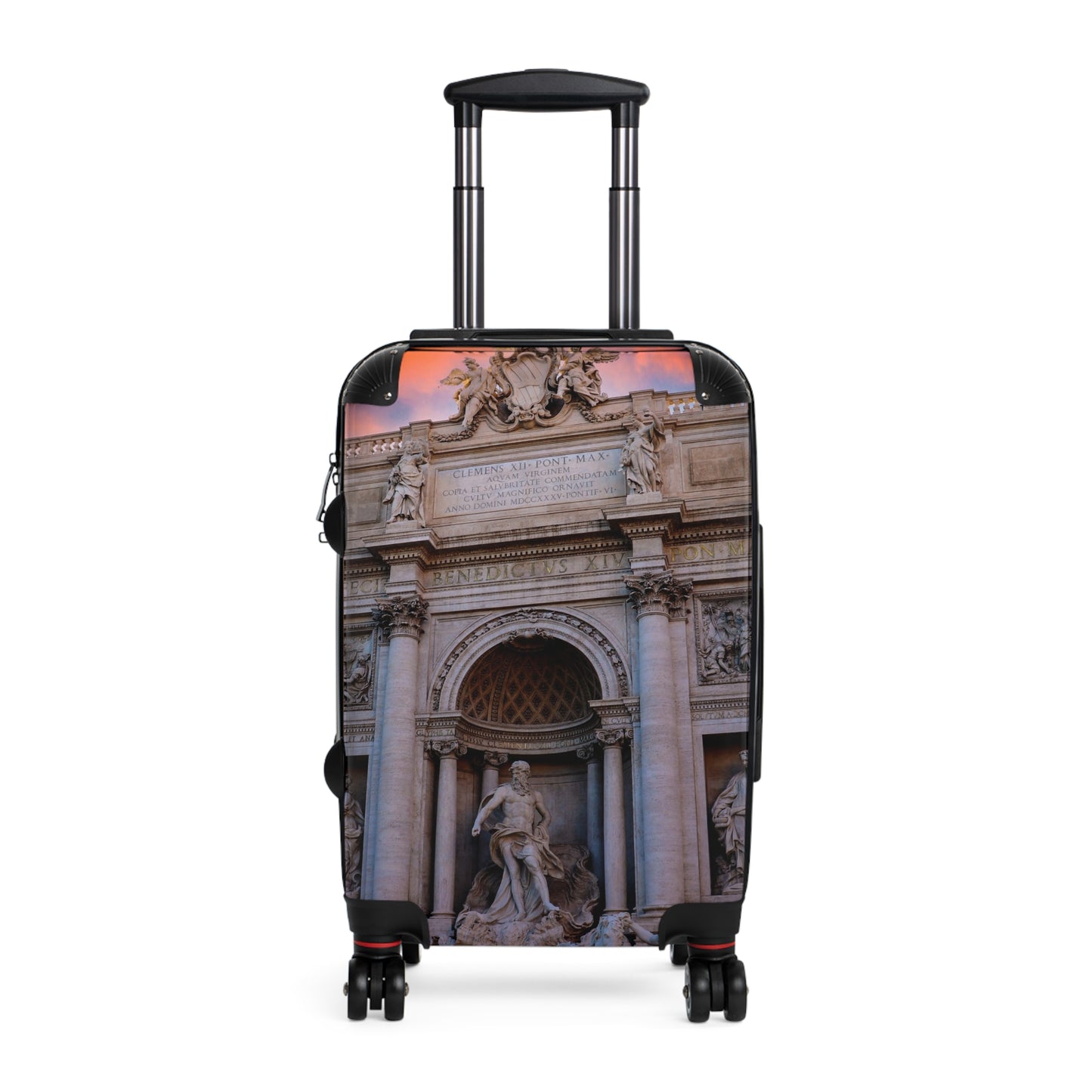 Trevi Fountain Illustration Suitcase | Rome Travel Landmark Luggage