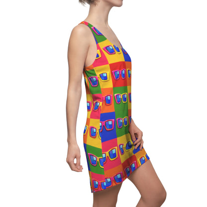 Racerback Dress — Colorful Sunglasses Pop Art All-Over Print