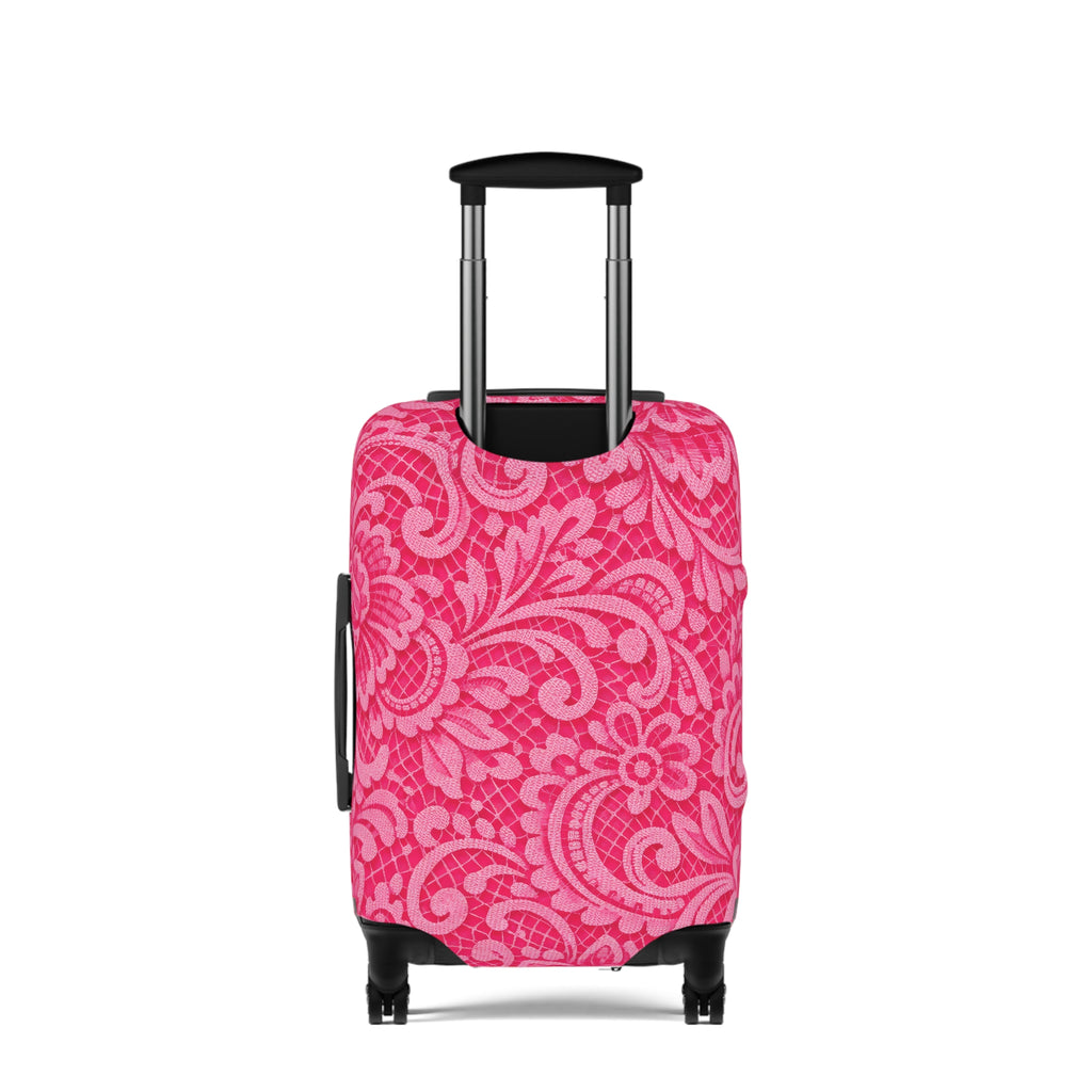 Hot Pink Lace Luggage Cover