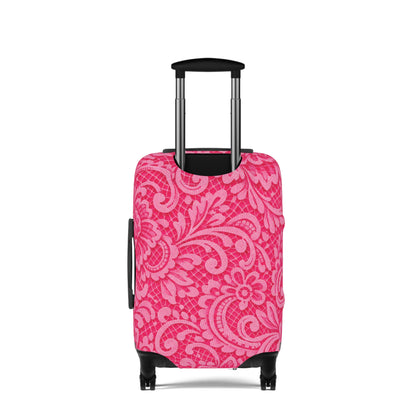 Pink Paisley Luggage Cover — Floral Travel Suitcase Protector