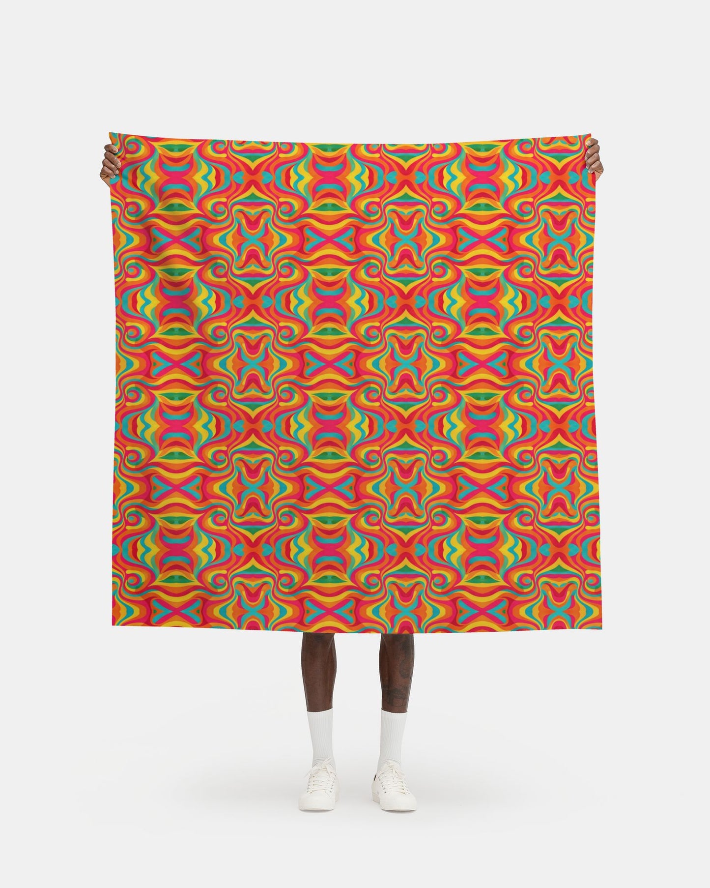 Psychedelic Retro 70s Swirl Pattern Fabric Printing