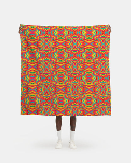 Psychedelic Retro 70s Swirl Pattern Fabric Printing