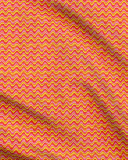 Vibrant Sunrise Retro 70s Wave Inspired Printing