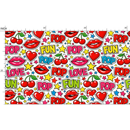 Comic Book Retro Pop Art Inspired Fabric Printing