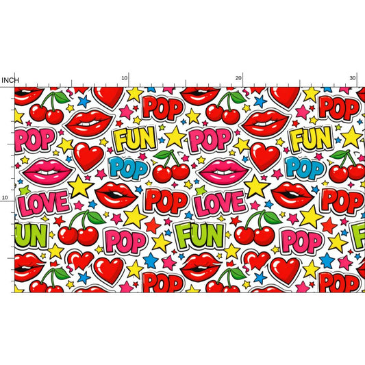 Comic Book Retro Pop Art Inspired Fabric Printing