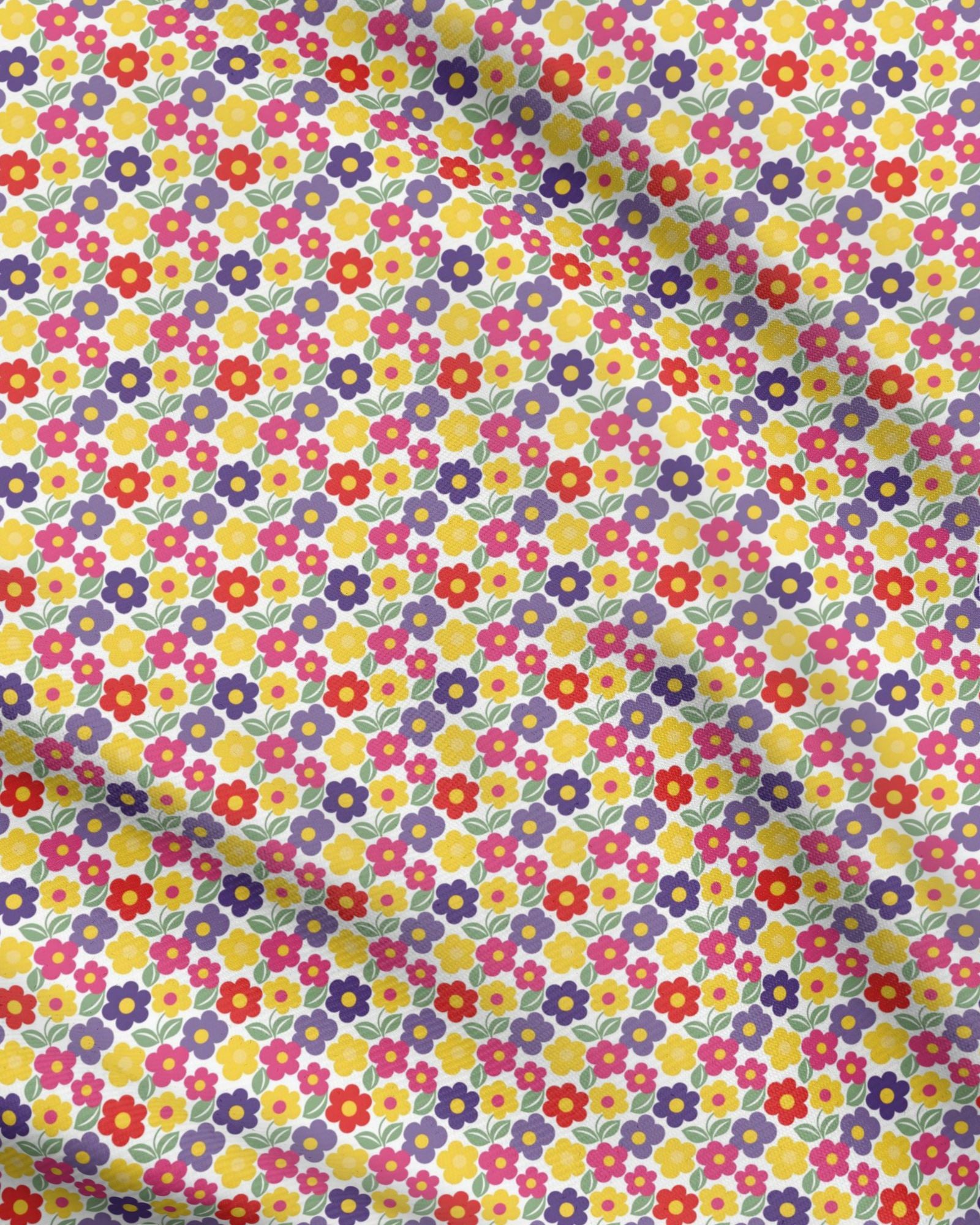 60s Floral Pop Art Pattern Fabric Printing